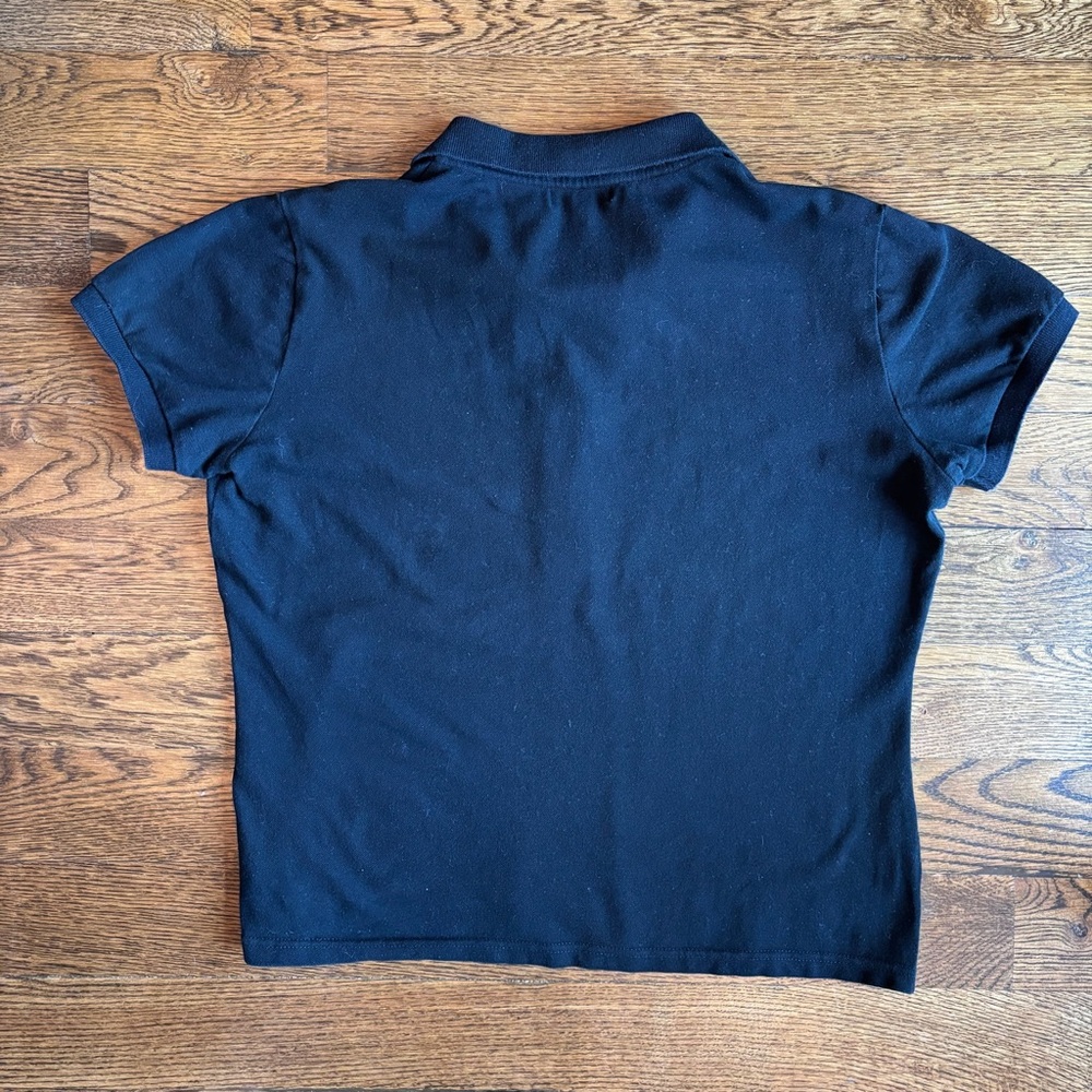 Burberry London Women’s Black Short-Sleeve Polo XL Nova Check Trim - Picture 7 of 7